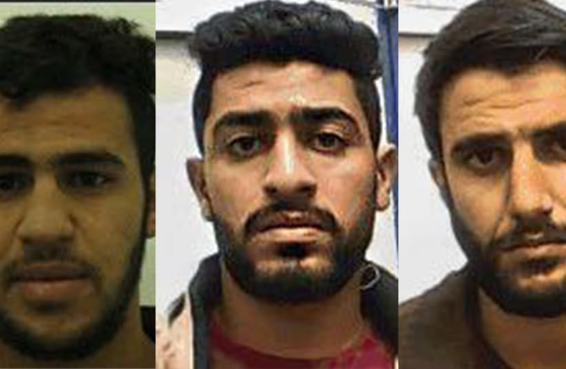 Three suspects of a Hamas terror cell arrested by the Shin Bet (Israel Security Agency) on suspicion of planning a kidnapping on Hannuka.  (photo credit: SHIN BET)