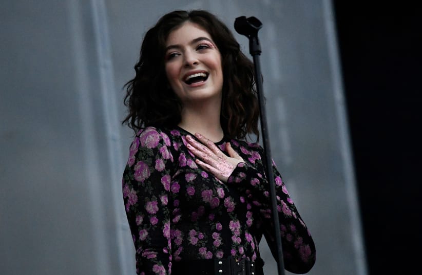 Lorde performs on the Other Stage at Worthy Farm in Somerset during the Glastonbury Festival in Britain (photo credit: DYLAN MARTINEZ/REUTERS)