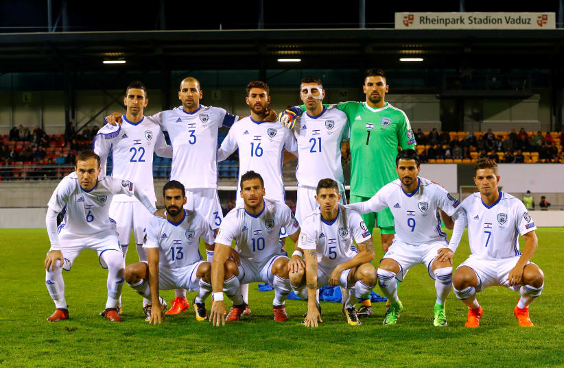 Israel's soccer team (photo credit: REUTERS/ARND WIEGMANN)