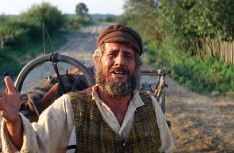 ‘Tevye the Dairyman’ played by Chaim Topol in the popular 1971 film, ‘Fiddler on the Roof’ (photo credit: JERUSALEM REPORT ARCHIVES)