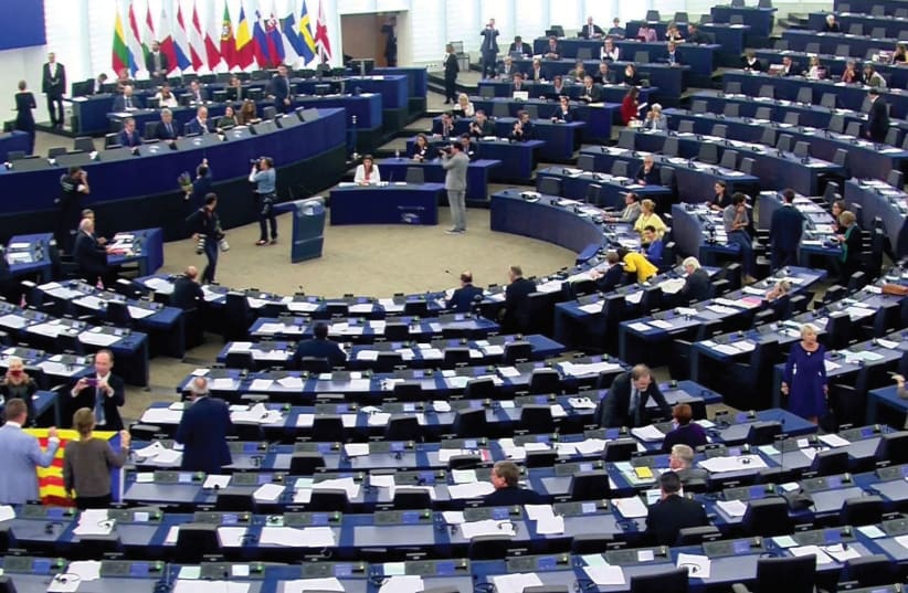 MEMBERS OF the European Parliament meet in Strasbourg. (photo credit: REUTERS)