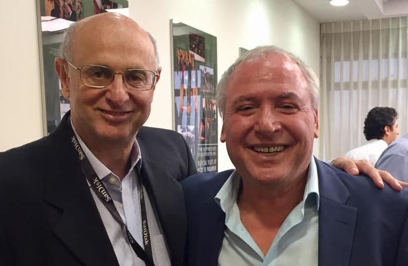 Former American Friends of Likud president Dr. Julio Messer with coalition chairman David Amsalem (photo credit: COURTESY MESSER)