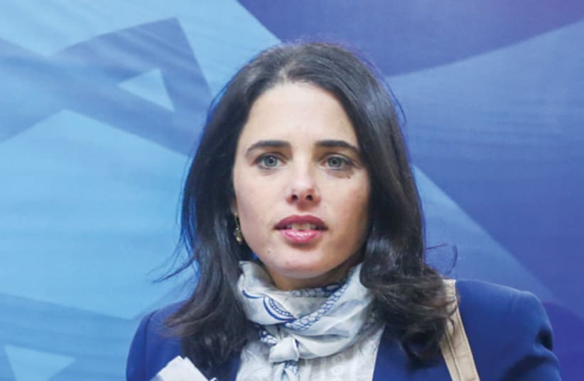 Justice Minister Ayelet Shaked (photo credit: MARC ISRAEL SELLEM)