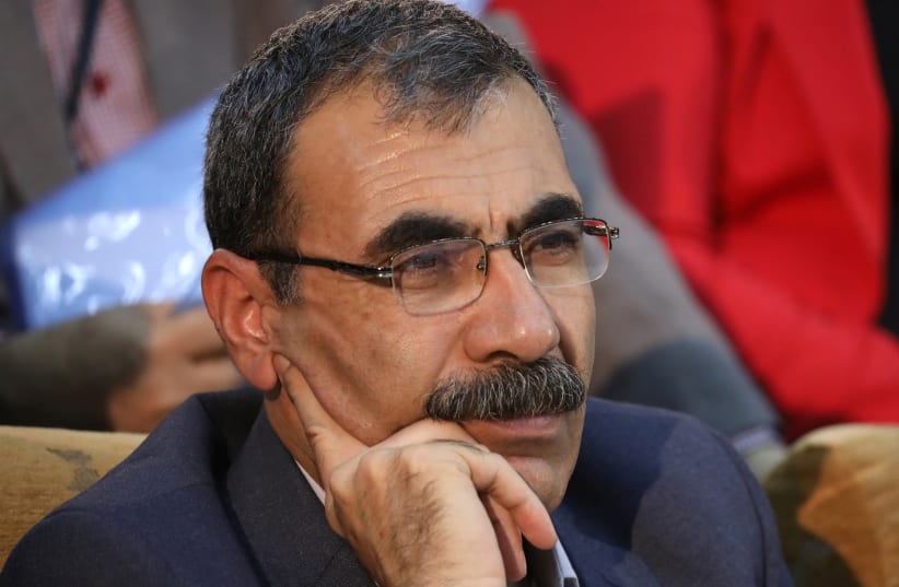 Aldar Khalil, a Kurdish politician is seen in the town of Rmeilan, Hasaka province, Syria September 27, 2017. Picture taken September 27, 2017. (photo credit: RODI SAID / REUTERS)