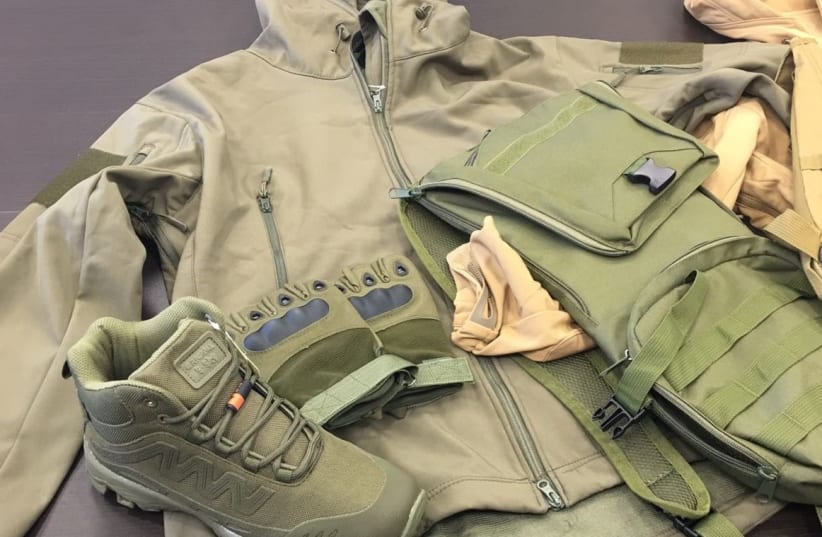 Military-style clothes detected by Israeli custom officials en-route to Gaza  (photo credit: ISRAEL TAX AUTHORITY/ASHDOD CUSTOMS)