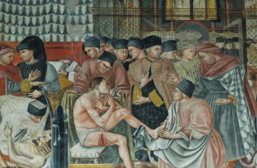‘The Hospital of Santa Maria della Scala,’ fresco by Domenico di Bartolo, 1441–2 (photo credit: Wikimedia Commons)