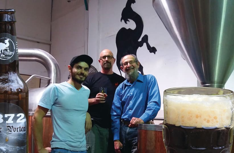 The Dancing Camel Brewery in Tel Aviv launched its version of 1872 Baltic Porter, an Israeli-German collaboration beer (photo credit: Courtesy)
