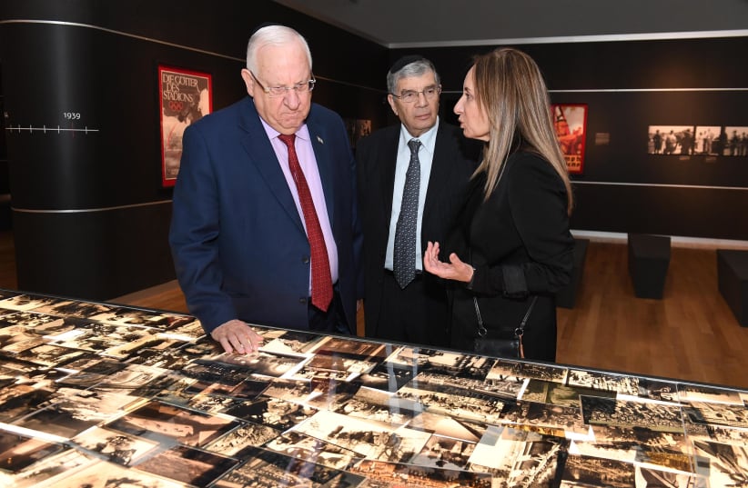 Israeli President Reuven Rivlin attends the annual International Holocaust Remembrance Day event for the diplomatic corps at Yad Vashem in Jerusalem (photo credit: MARK NEYMAN/GPO)