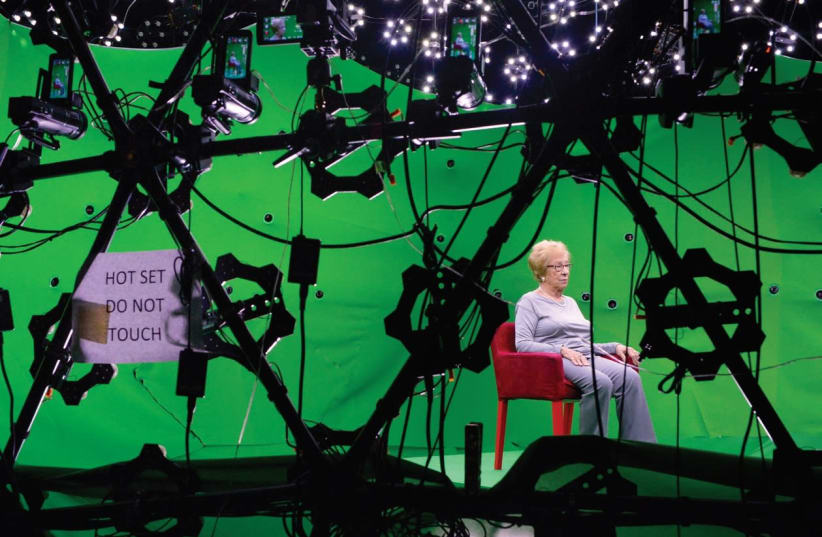 Eva Schloss went through an intense and emotional interview process, where she sat in a 360-degree ‘light stage’ contraption that she calls ‘the cage.’ (photo credit: Courtesy)