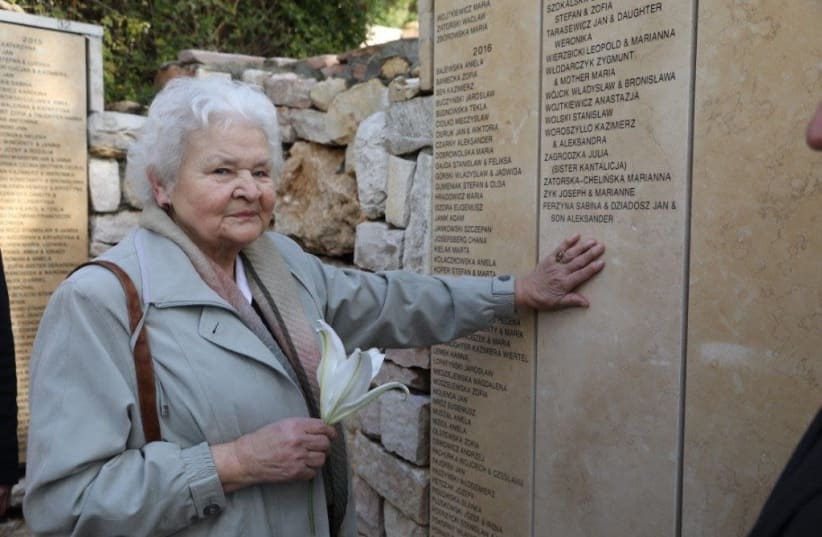 Alicja Mularska at Yad Vashem in Jerusalem  (photo credit: NOAM REVKIN FENTON/ YAD VASHEM)