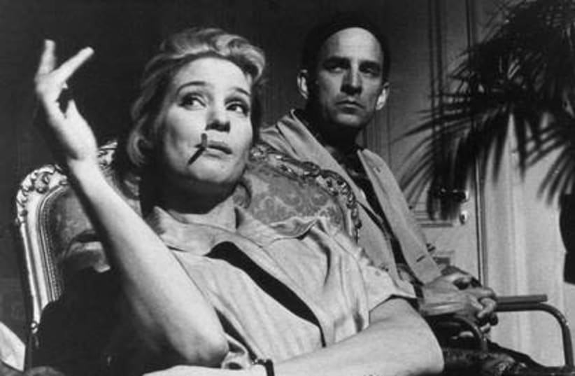Ingmar Bergman (1918-2007), Swedish stage and film director, and Ingrid Thulin (1926-2004), actress. Photo: During the production of The Silence (Tystnaden), 1963. Svensk Filmindustri (SF) press photo, Photographer unknown. (photo credit: SVENSKA FILMINSTITUTET VIA WIKIMEDIA COMMONS)