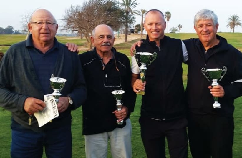 THE WINNING groups at the open-house tournament at Ga’ash (from left) Brian Galgut, Dave Haskell, Gary Vandermolen and Doron Koliner, (photo credit: Courtesy)