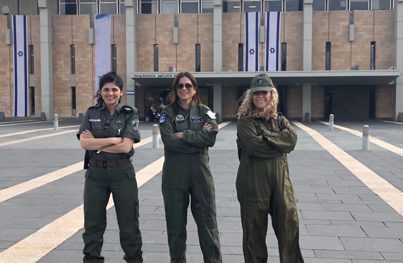 MKs (L-R) Sharren Haskel (Likud), Merav Ben-Ari (Kulanu) and Ayelet Nahmias-Verbin (Zionist Union)  (photo credit: CHAIM MESSIKA)