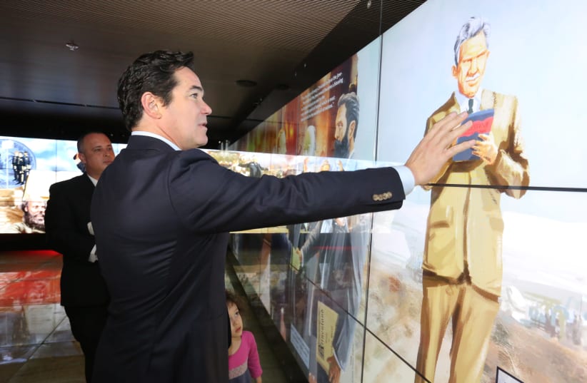 Actor Dean Cain visits the Friends of Zion Museum in Jerusalem (photo credit: COURTESY OF THE FRIENDS OF ZION MUSEUM)