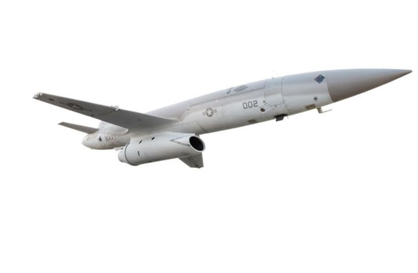 A Kratos Mako drone is shown in this undated photo provided March 19, 2018 (photo credit: COURTESY OF KRATOS DEFENSE & SECURITY SOLUTIONS/HANDOUT VIA REUTERS)