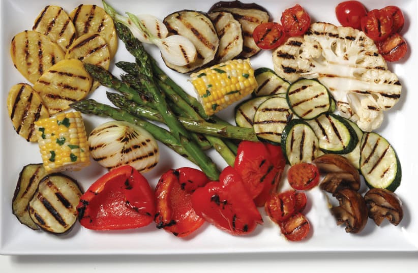Grilled vegetables in a red-wine marinade (Illustrative) (photo credit: TNS)