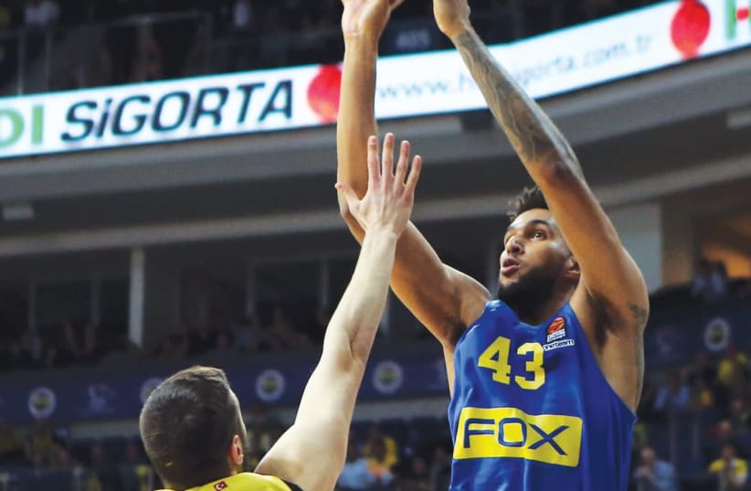 Maccabi Tel Aviv needs forward Jonah Bolden to be at his best tonight when it hosts Panathinaikos in Euroleague action at Yad Eliyahu Arena. (photo credit: GOKHAN KILINCER)