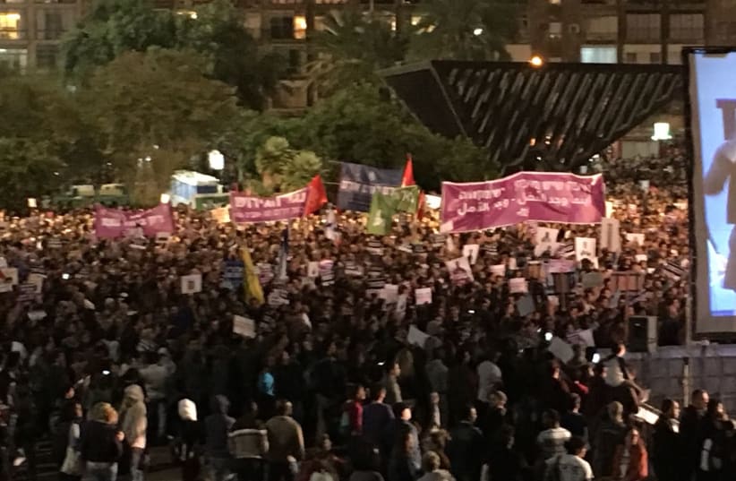 Tel Aviv protest against the deportation of asylum seekers  (photo credit: MAARIV)