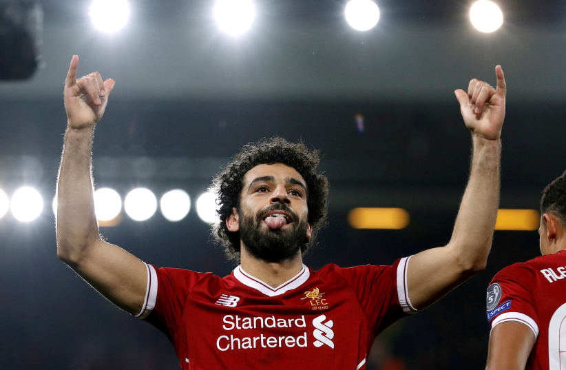 Egyptian soccer star playing for Liverpool, Mohamed Salah (photo credit: PHIL NOBLE/REUTERS)