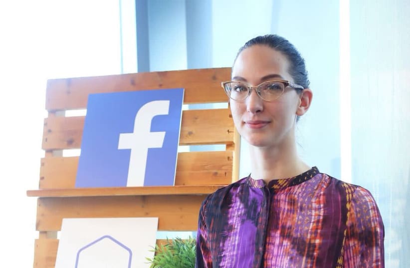 Counter-terrorism expert Dr. Erin Saltman, who helps oversee a team of 7,500 people who review questionable Facebook pages and posts (photo credit: AVRAHAM ASCAF)