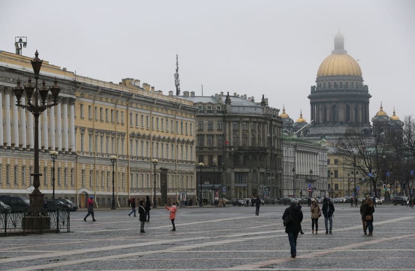 A general view shows the Saint Isaac's Cathedral in St. Petersburg, Russia (photo credit: MAXIM ZMEYEV/REUTERS)
