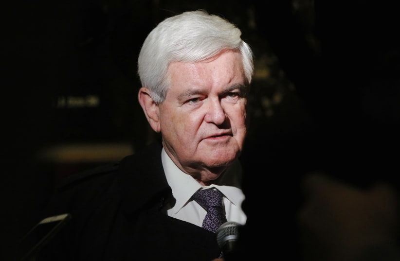 Former House of Representatives Speaker Newt Gingrich (photo credit: REUTERS/LUCAS JACKSON)