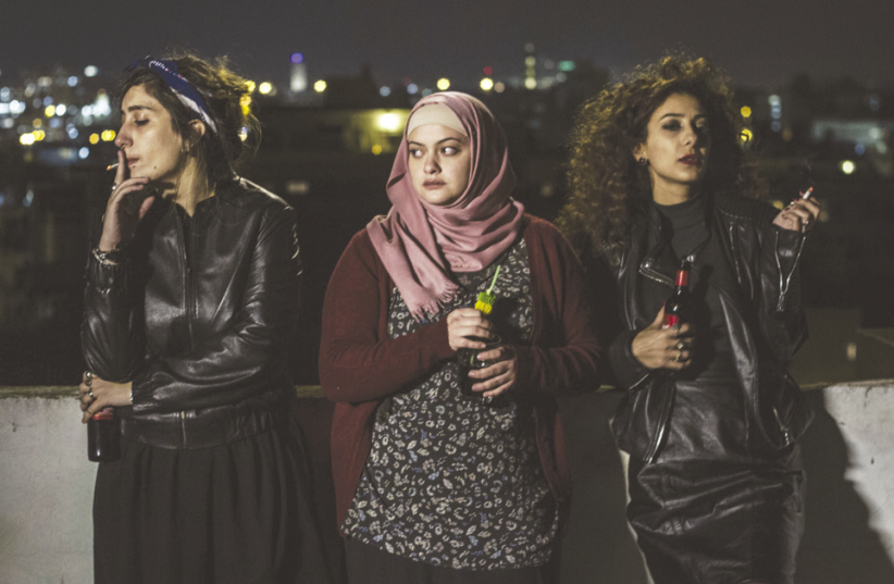 ‘IN BETWEEN’: Sana Jammelieh (as Salma), Shaden Kanboura (as Noor) and Mouna Hawa (as Leila) (photo credit: Courtesy)