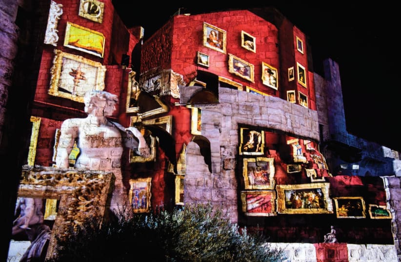 The ‘King David’ spectacle at the Tower of David Museum (photo credit: MARC ISRAEL SELLEM)