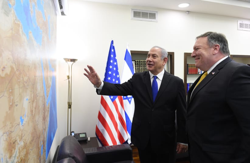 Prime Minister Benjamin Netanyahu and US Secretery of State Mike Pompeo  (photo credit: HAIM ZACH/GPO)
