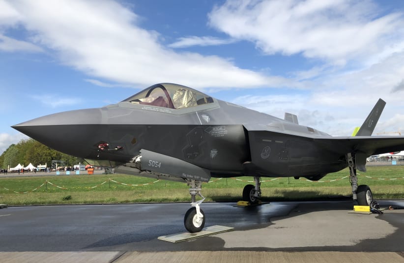 The F-35 stealth fighter jet on the tarmac at Berlin Air Show (photo credit: ANNA AHRONHEIM)