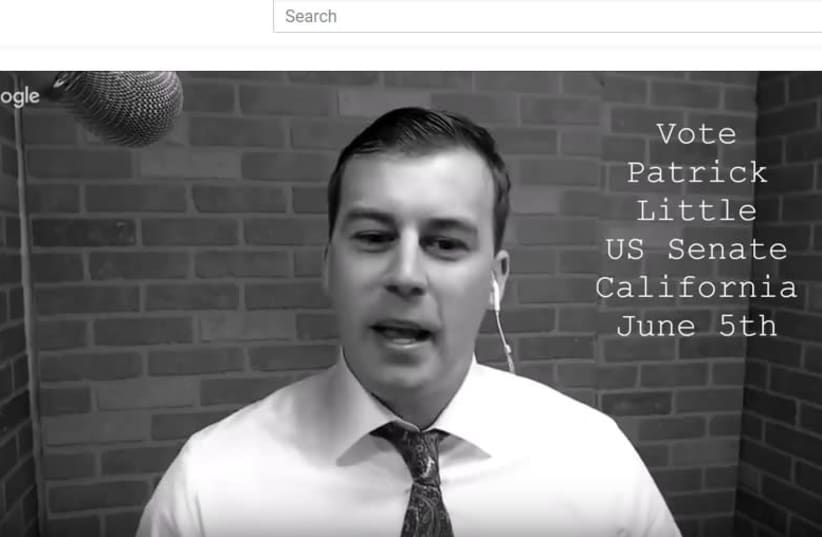 White supremacist Patrick Little is running for the Republican senate nomination in California.  (photo credit: YOUTUBE SCREENSHOT)