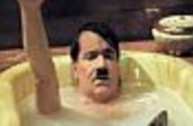 Hitler in Tub (photo credit: )