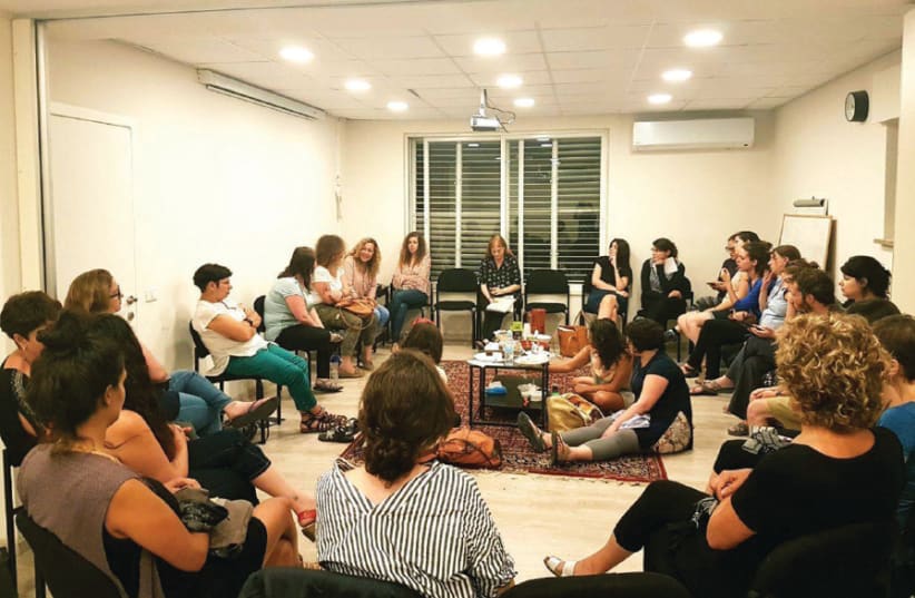 Volunteers meet at the Jerusalem Rape Crisis Center (photo credit: Courtesy)