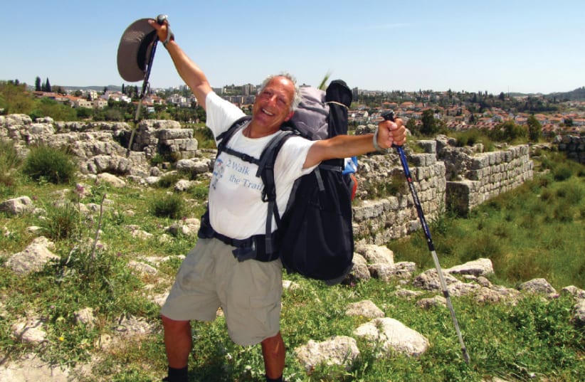 FOR EIGHT weeks the author, Aryeh Green, walked across the State of Israel, rain or shine. (photo credit: ARYEH GREEN)