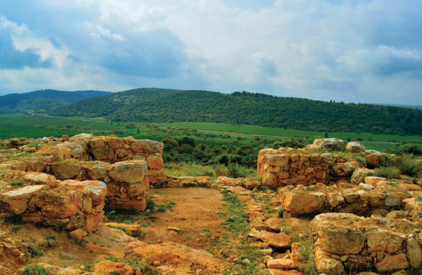 At the newly discovered Khirbet Qeiyafa in the Eila Valley (photo credit: SKYVIEW LTD)