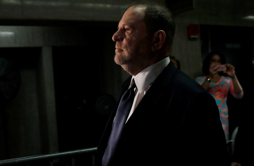 Film producer Harvey Weinstein arrives for his arraignment at Manhattan Criminal Court in New York, U.S., June 5, 2018. (photo credit: SHANNON STAPLETON / REUTERS)