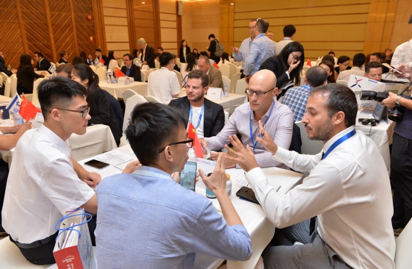Israeli start-up founders and entrepreneurs met with hundreds of Chinese investors at the GoForIsrael Conference (photo credit: Courtesy)