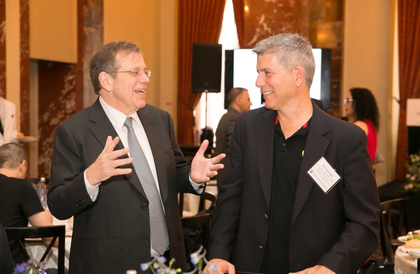 Mark Tykocinski (left), provost and executive vice president of academic affairs at Jefferson with Alexander R. Vaccaro, Richard H. Rothman Professor and Chair in Orthopedic Surgery at Jefferson (photo credit: COURTESY THOMAS JEFFERSON UNIVERSITY)