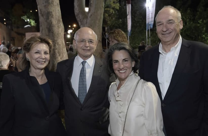 From left, Liora and Mickey Federmann; and Tamar and Harel Beit-On (photo credit: BRUNO SHARVIT)