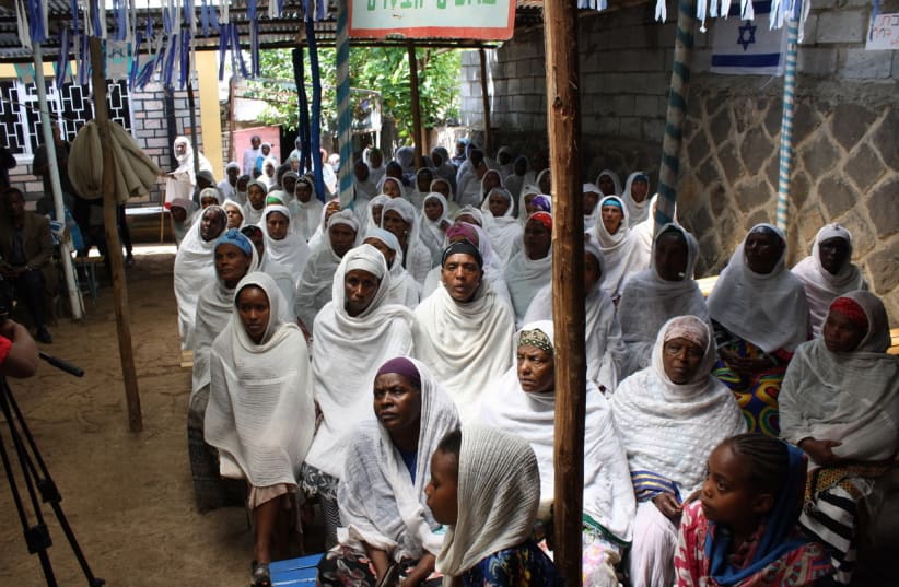 Members of the Falash Mura community in Ethiopia (photo credit: JEREMY SHARON)