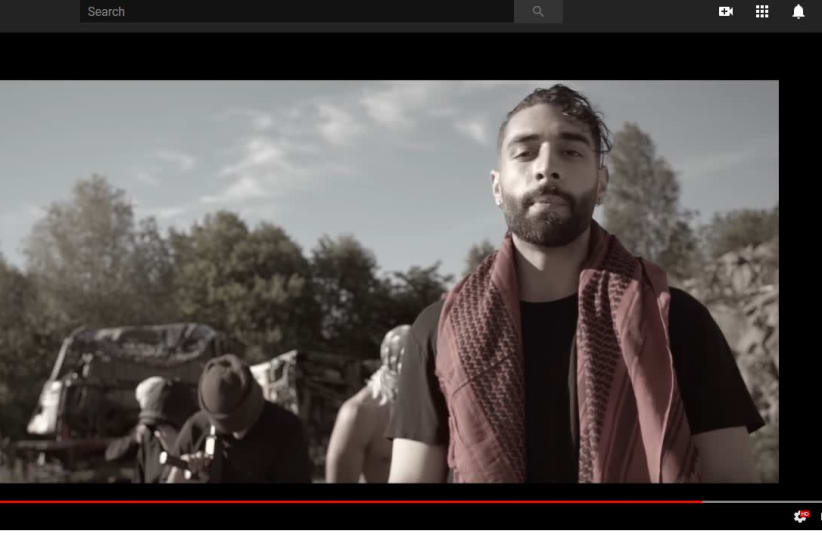 Kaveh Kholardi in a music video for his song "The man" (photo credit: YOUTUBE SCREENSHOT)