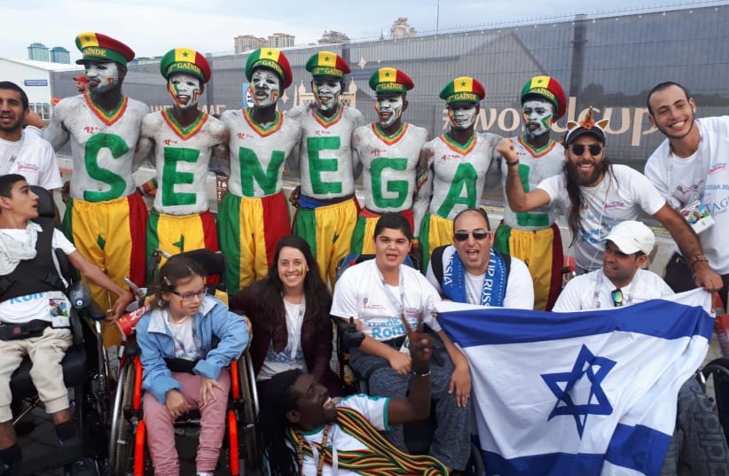 A group of 35 Israeli children with special needs or illnesses  - organized by the NGO Fulfilling Dreams - arrived in Moscow on Sunday ready to take in some of the most buzzed-about games of the tournament, June 21, 2018. (photo credit: FULFILLING DREAMS)