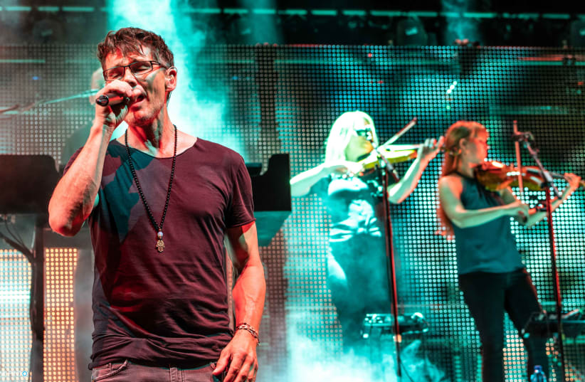 A-ha lead singer Morten Harket during a concert in Israel June 2018    (photo credit: SHLOMI PINTO)