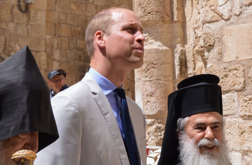 Prince William vists the Old City of Jerusalem, June 28, 2018 (photo credit: TALI GILBERG)