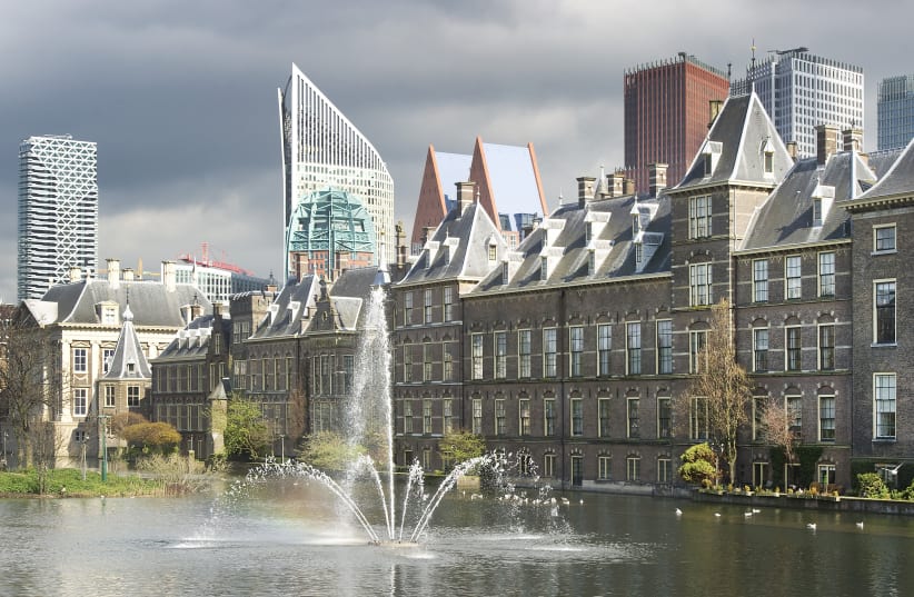 A general view shows the House of Parliament, where a debate about the government's resignation caused by a crisis over budget cuts is taking place, in The Hague April 24, 2012. (photo credit: REUTERS/PAUL VREEKER/UNITED PHOTOS)