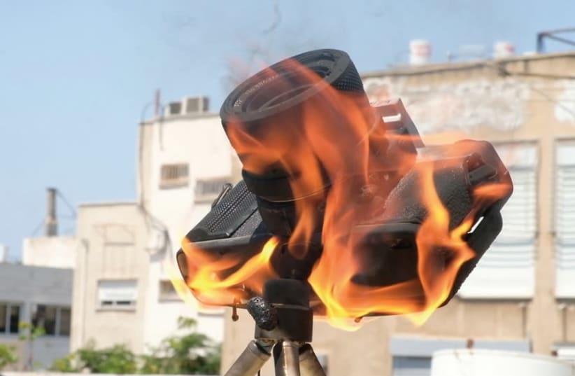 BEZALEL BEN CHAIM’s ‘Burning Camera’ (photo credit: Courtesy)