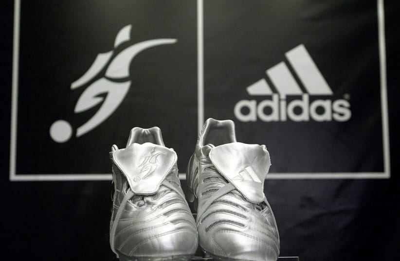 New Adidas cleats on display at New York store, 2005 (photo credit: CHIP EAST / REUTERS)