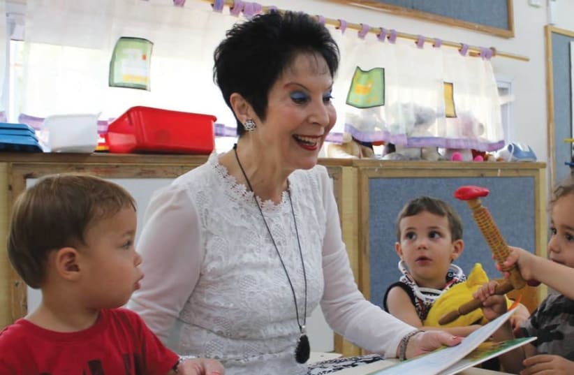 RIVKA LAZOVSKY visits a WIZO day-care center on the first day of school (photo credit: KFIR SIVAN)