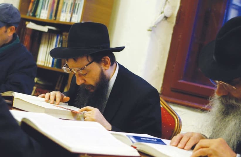 ORTHODOX JEWS study Talmud in Budapest in 2012 (photo credit: REUTERS)