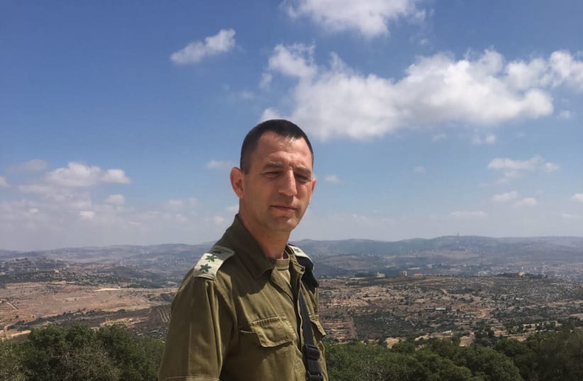 Col. Hisham Ibrahim, Druze Officer and Commander of the 460th Armored Brigade at Shizafon.  (photo credit: IDF SPOKESPERSON'S OFFICE)